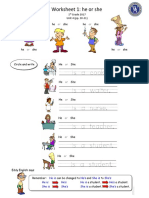 Worksheet 1: He or She: 1 Grade 2017 Unit 4 (Pp. 30-31)