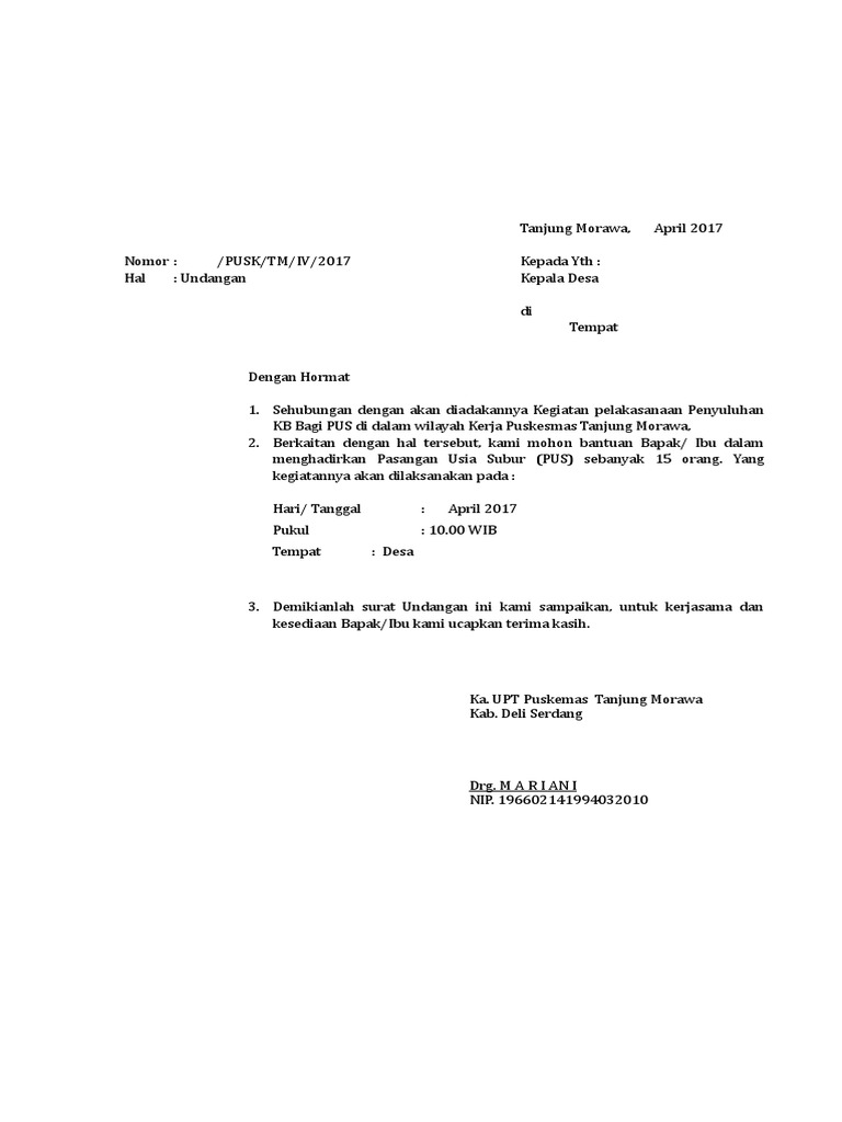 80 Contoh Surat Undangan Kegiatan Desa Gratis Terbaik