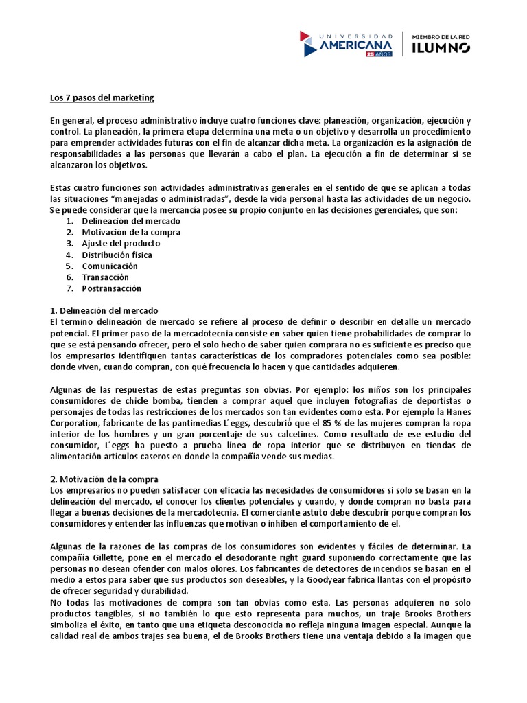 7 Pasos Clave del Marketing Efectivo | PDF | Distribución (comercial ...