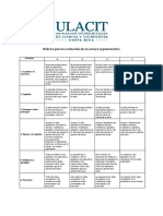 Rúbrica para La Evaluación de Un Ensayo Argumentativo PDF