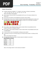 Data Handling, Probability, and Statics