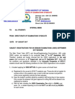 Directorate of Examinations Syndicate: The Open University of Tanzania