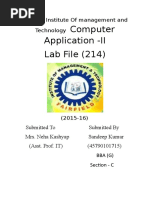 Computer application project