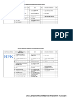 Chek List Dokumen Akreditasi