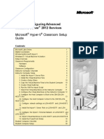 20412D: Configuring Advanced Windows Server 2012 Services: Microsoft Hyper-V Classroom Setup Guide