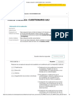 Evaluación - Cuestionario Aa2 - Auditoria 90 de 100