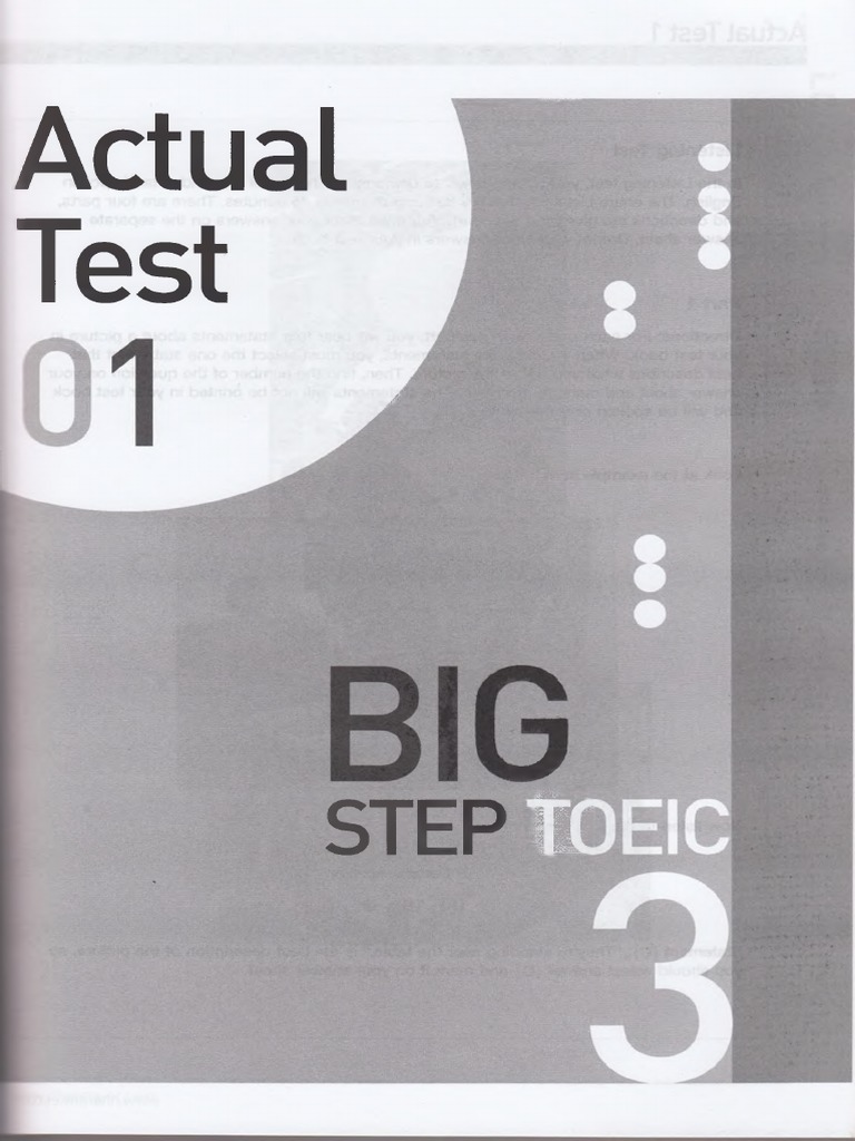 Big Step Toeic 3 - Actual Test 1 PDF | PDF