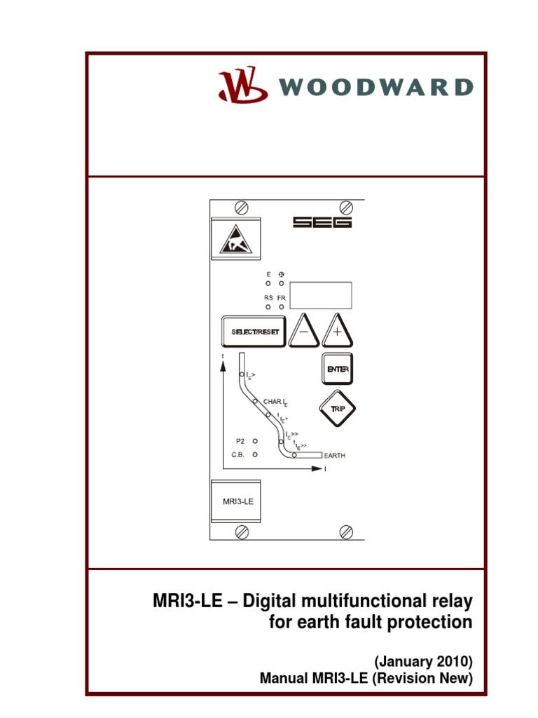 MRI3-LE - Digital Multifunctional Relay For Earth Fault Protection ...
