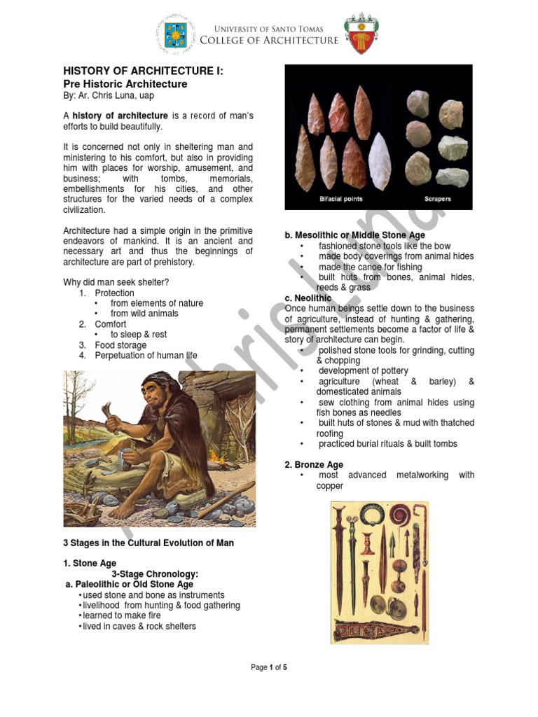 1 Prehistoric Architecture | PDF | Stone Age | Paleolithic