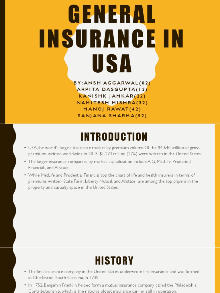 Overview of US General Insurance | PDF | Insurance | Financial Risk