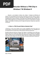 Configuring BitLocker With a TPM Chip in Windows 7 and Windows 8