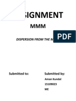 Assignment: Dispersion From The Mean