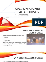 Chemical Admixtures & Mineral Additives: - Properties and Effects - Use in Construction Practice