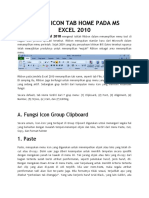 Fungsi Icon Pada Ms Excel 2010