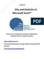 Probability and Statistics in Excel