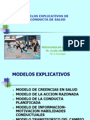 MODELOS EXPLICATIVOS DE CONDUCTAS DE SALUDclase 20 Mayo PDF | PDF