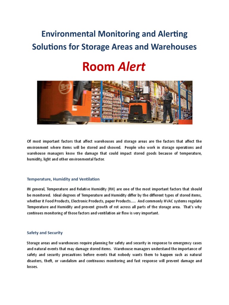 Room Alert Introduction For Stores E | PDF | Warehouse | Data Center