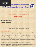 NR 13- Caldeiras e vasos de pressão NR 14-Fornos