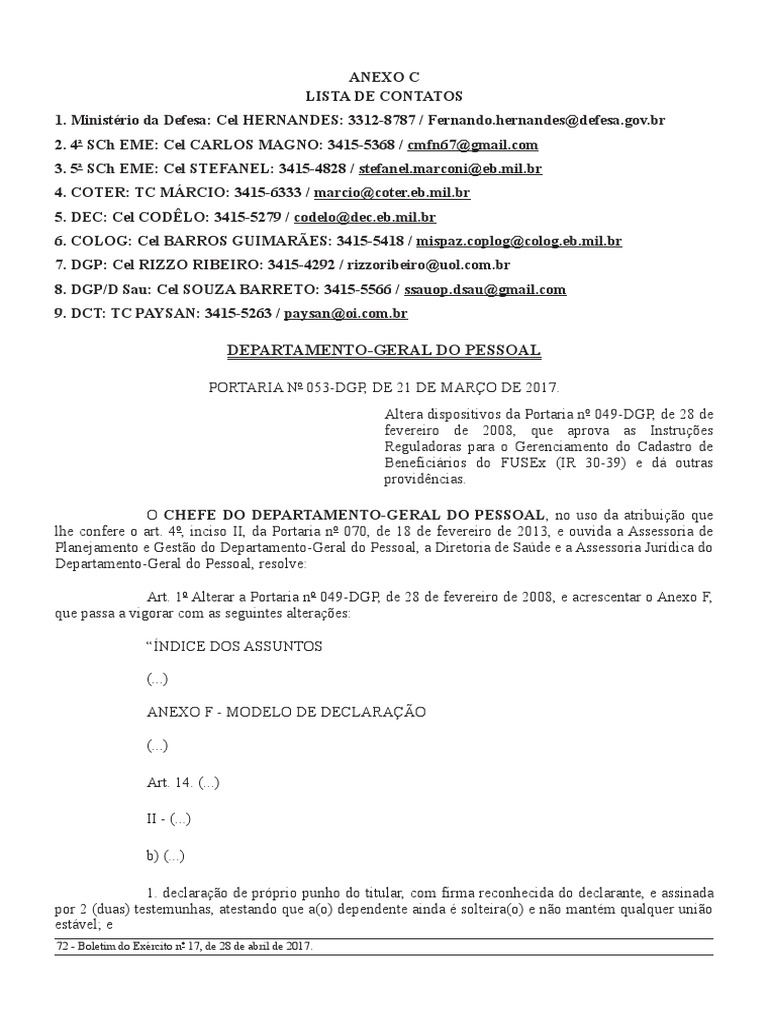 Port Nº 053 Dgp De 21 Mar 17 Altera A Ir 30 39 Pdf