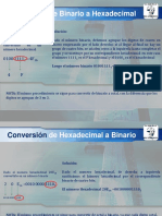 Binario a Hexadecimal y viceversa