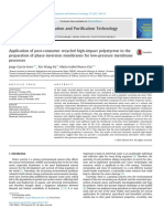 Application of Post-Consumer Recycled High-Impact Polystyrene in The Preparation of Phase-Inversion Membranes For Low-Pressure Membrane Processes