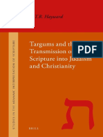 SAIS 010 Hayward - Targums and The Transmission of Scripture Into Judaism and Christianity - 2010 PDF