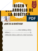 ORIGEN BIOÉTICA