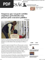 Empresa Que Vai Gerir Satlite Angolano Privatizada Sem Passar Pelo Concurso Pblico