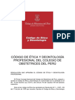 Código de Ética - Colegio de Obstetras PDF