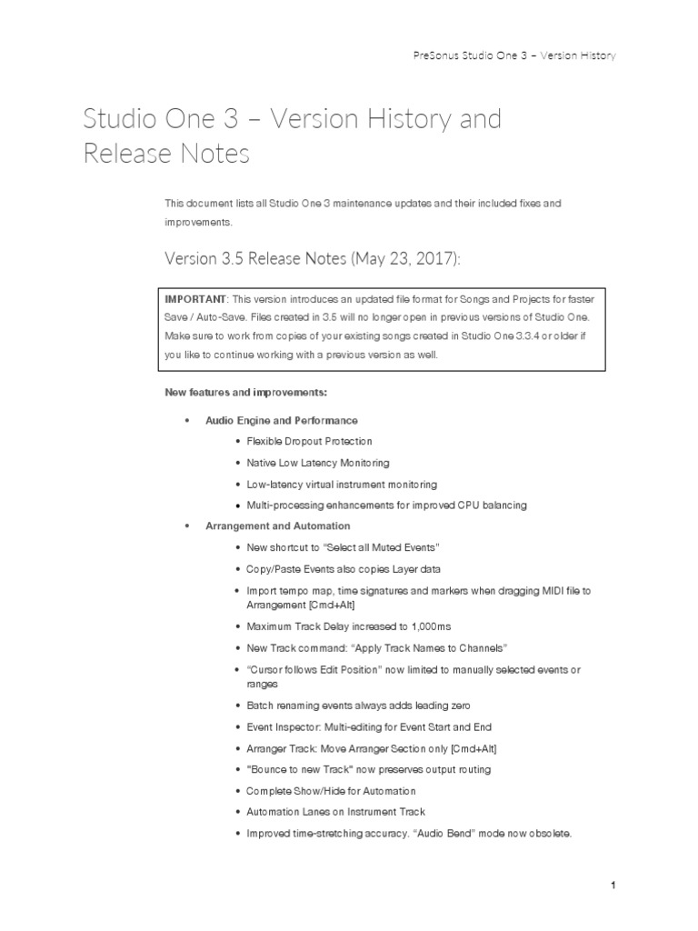 Studio One 3 Updates and Fixes | PDF | Mac Os | Computer Keyboard