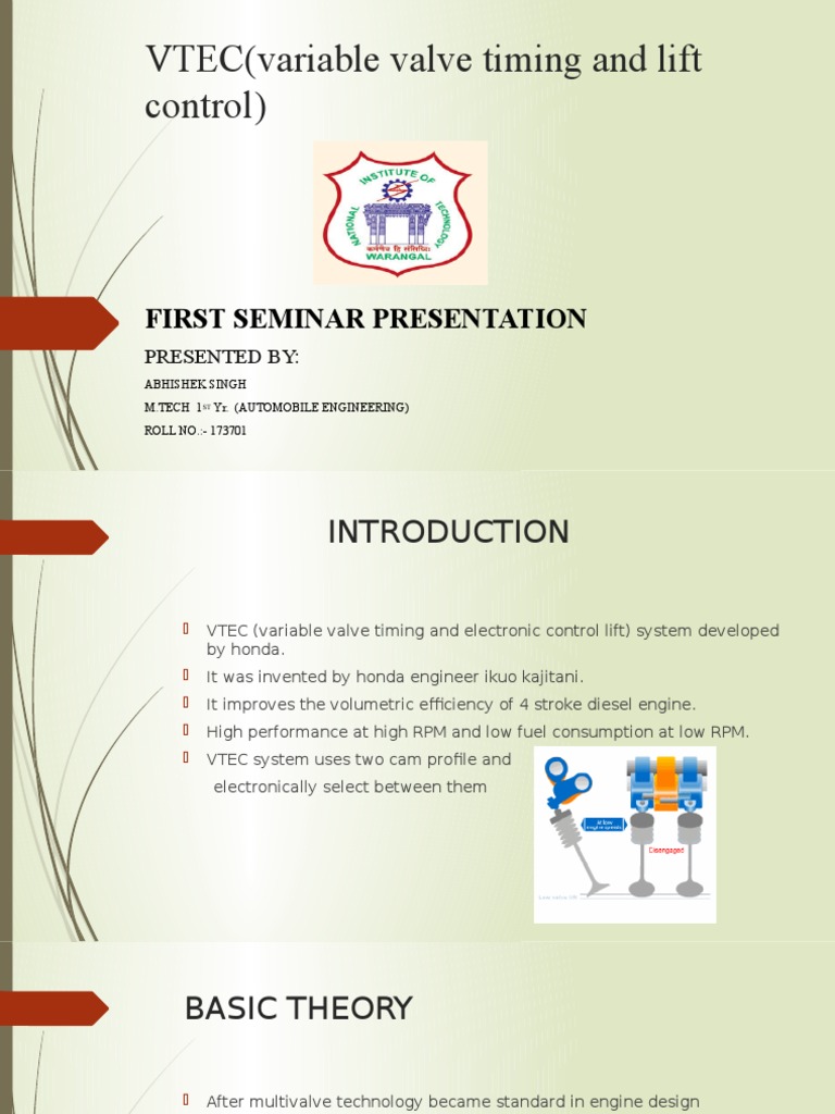 An InDepth Look at Honda's Variable Valve Timing and Lift Electronic