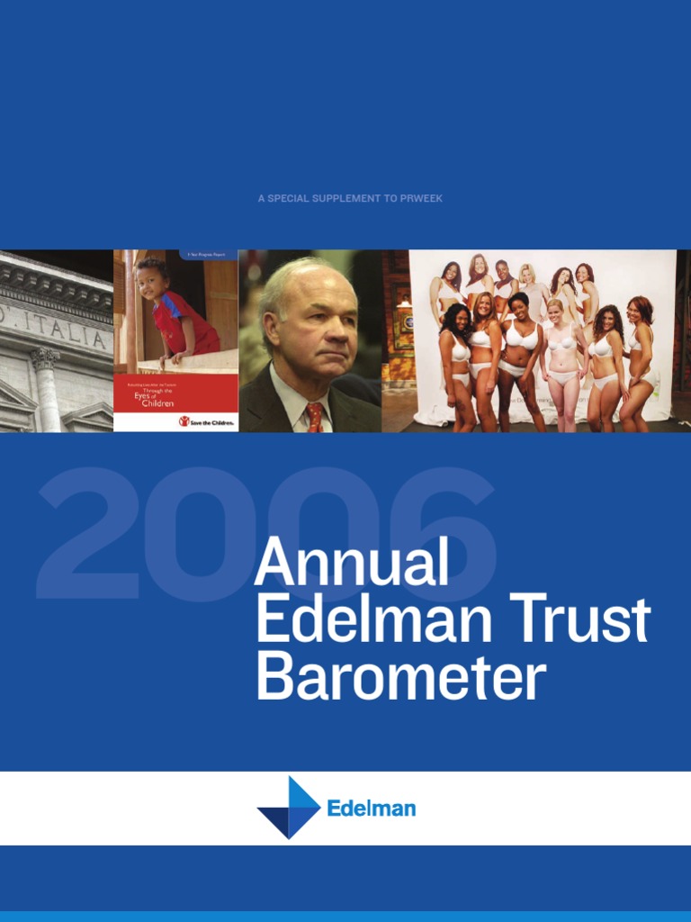 Annual Edelman Trust Barometer 2006 PDF Corporate Social