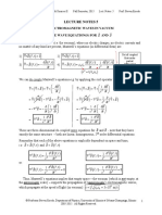 Lecture Notes 5: Electromagnetic Waves in Vacuum The Wave Equation (S) For E and B