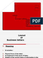 Layout of Business Letter