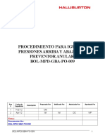 BOL-MPD-GBA-PO-009 Procedimiento para Igualar Presiones Arriba y Abajo Del Preventor Anular