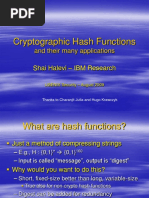 Cryptographic Hash Functions