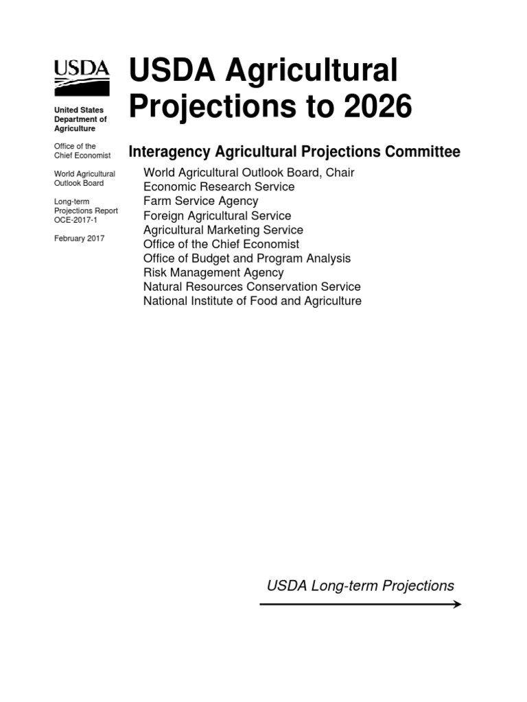USDA Agricultural Projections To 2026 PDF  PDF  Agriculture  Biodiesel