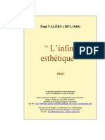 VALÉRY, Paul. L'infini Esthétique PDF