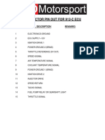 Connector Pin Out For 912-C Ecu: Pin No. Signal Description Remarks