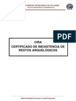 Cira (Certificado de Inexistencia de Restos Arqueológicos)