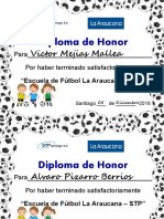 Diploma Escuela de Futbol 2