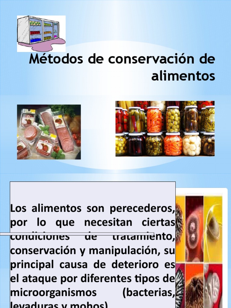 Métodos de conservación de alimentos Alimentos Ph