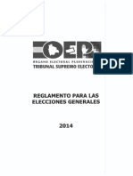 Reglamento para las Elecciones Generales 2014