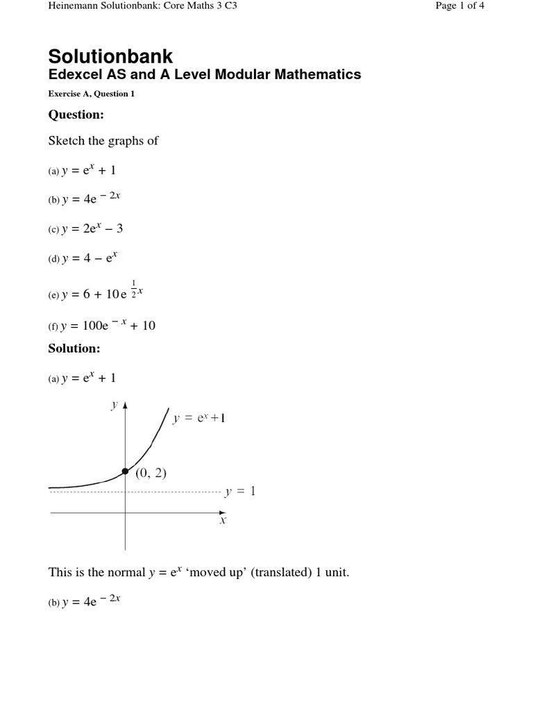 Solutionbank: Edexcel AS and A Level Modular Mathematics | PDF ...