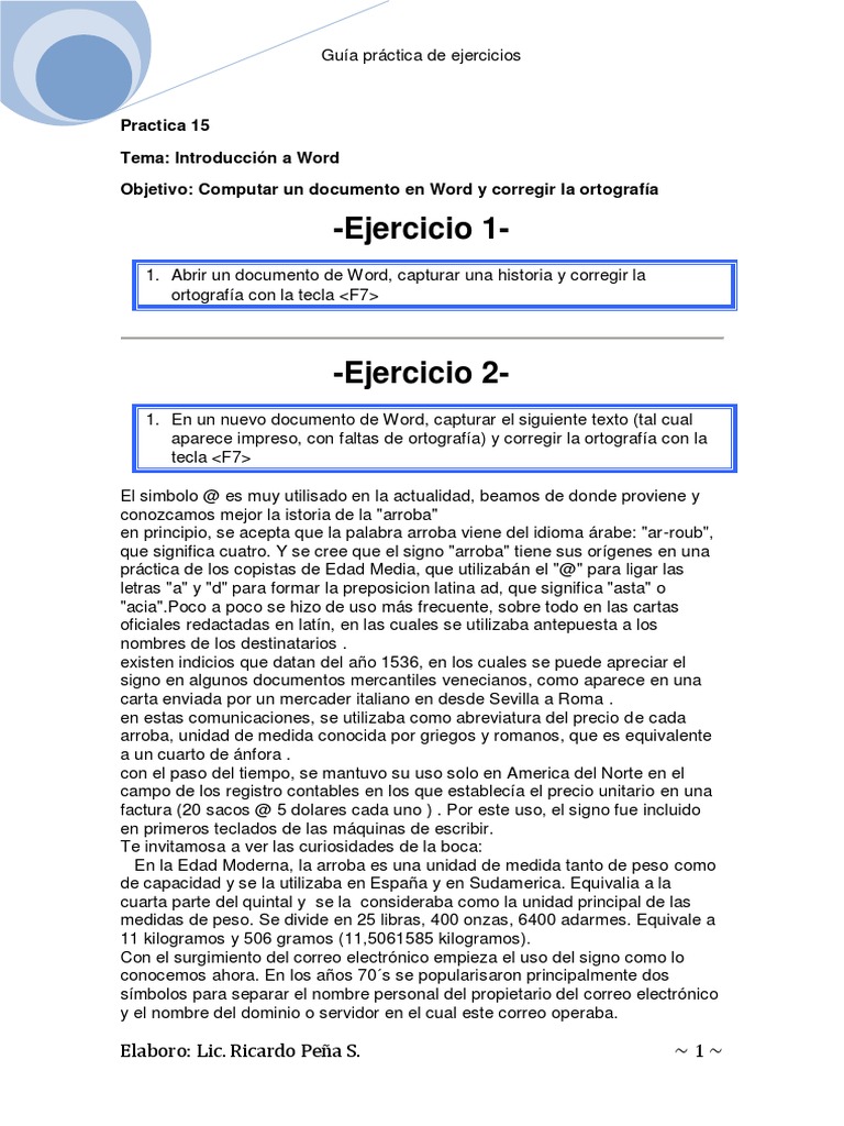 Ejercicios de word 2 pdf