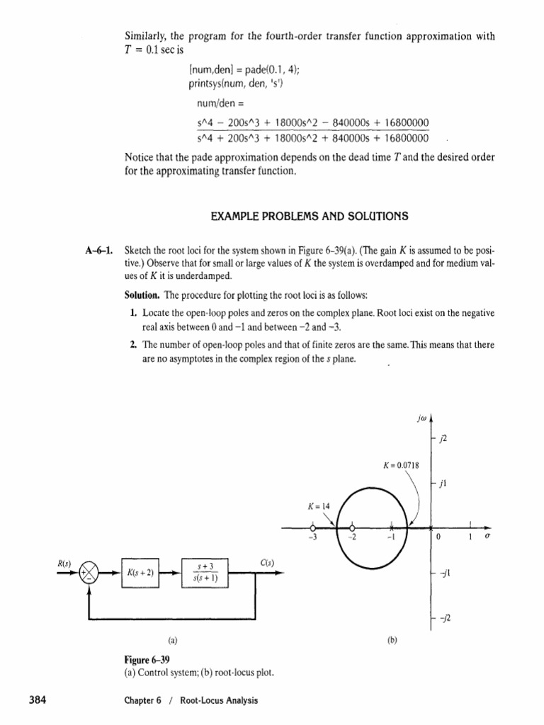 Example problems and solutions ogata root locus pdf control theory geometry