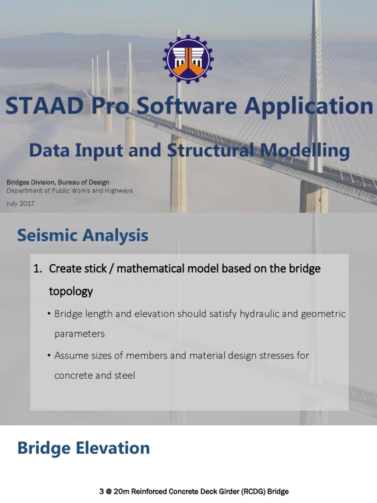 Seismic Analysis of 3-Span 20m RCDG Bridge | PDF | Structural ...