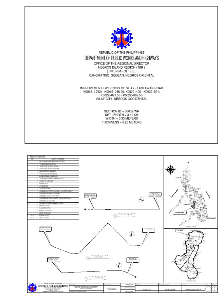 DPWH Road & Gutter Details | PDF | Road Surface | Composite Material