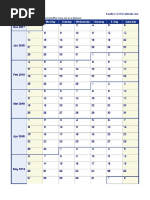 2018 Weekly Calendar.xlsx