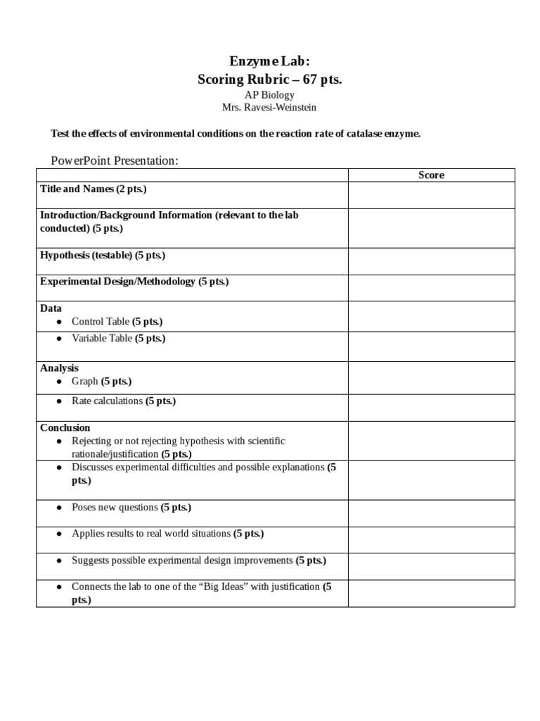 Enzyme lab report pdf image